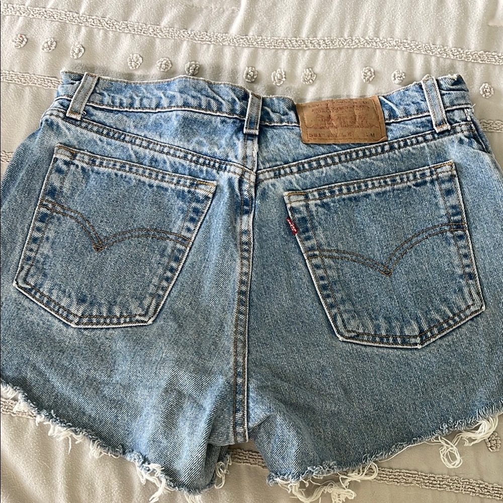 Levi's Vintage Jean Shorts with Frayed Hem